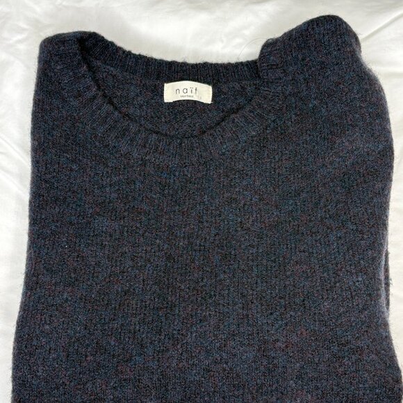Naïf sleeveless sweater in navy blue/grey - Picture 5 of 6
